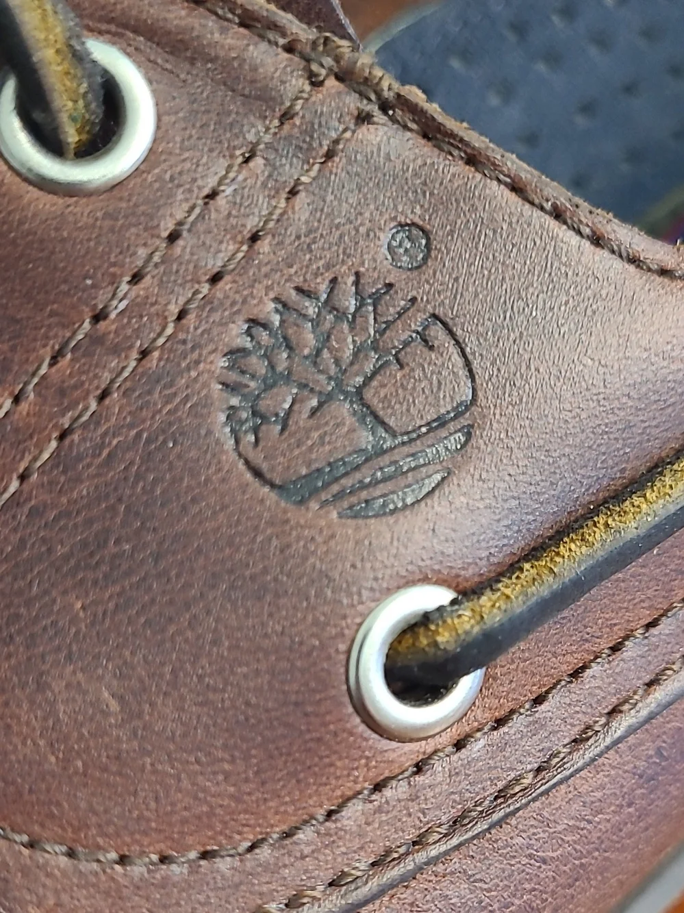 Timberland Brown Leather Moc Toe Slip-On Boat Shoes Size 12 W